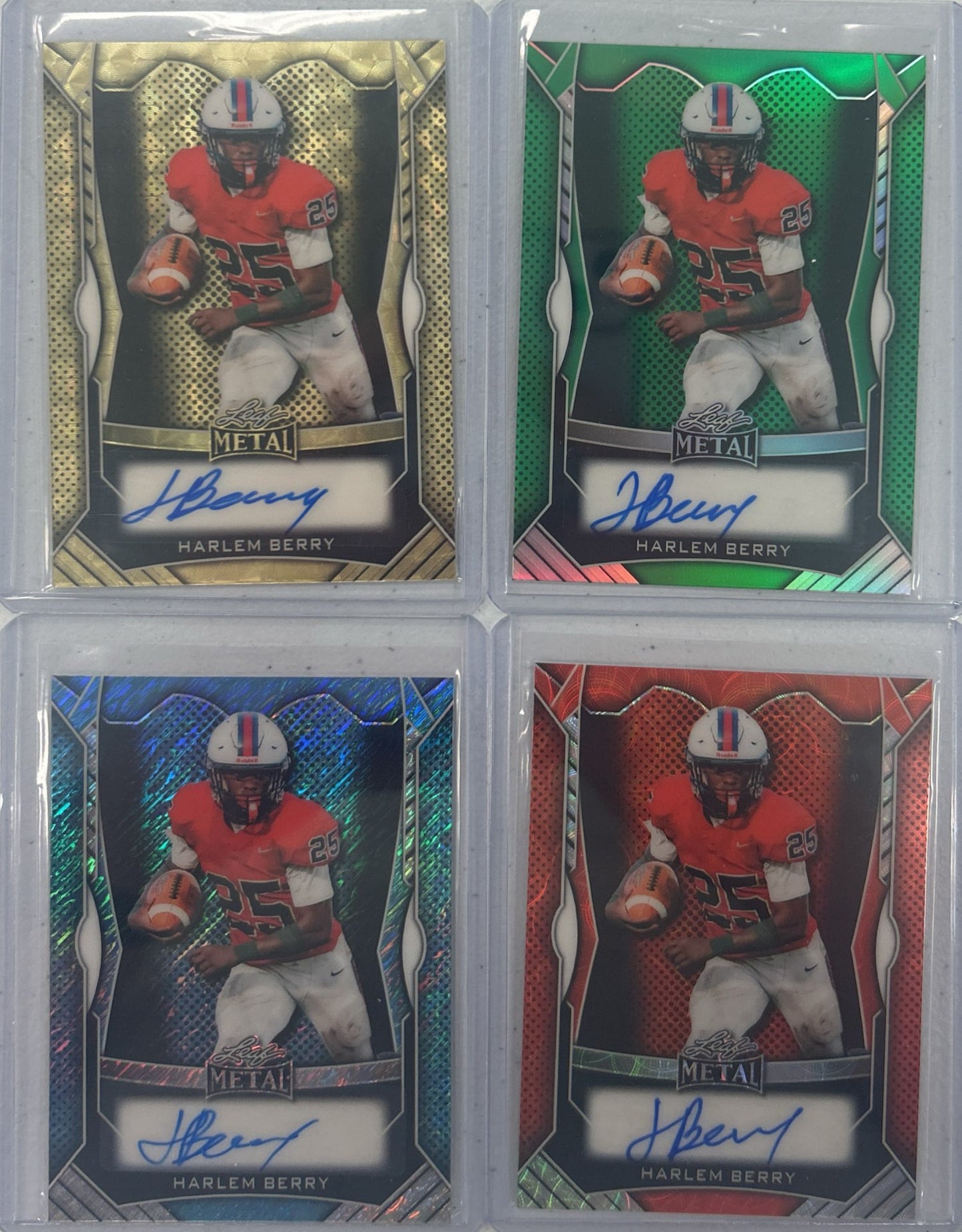 Harlem Berry 2025 Leaf Metal Football Autograph Pack