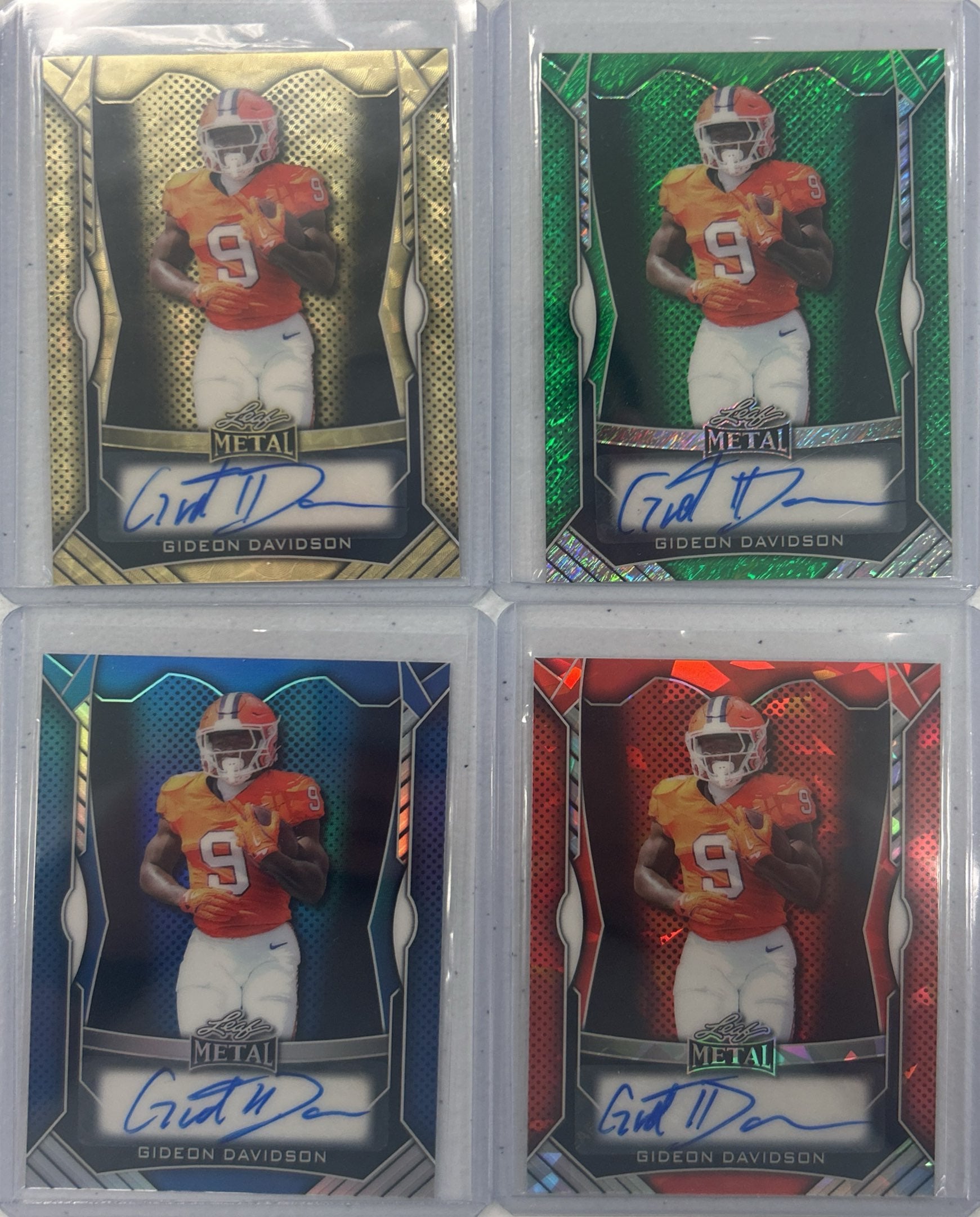 Gideon Davidson 2025 Leaf Metal Football Autograph Pack – Leaf