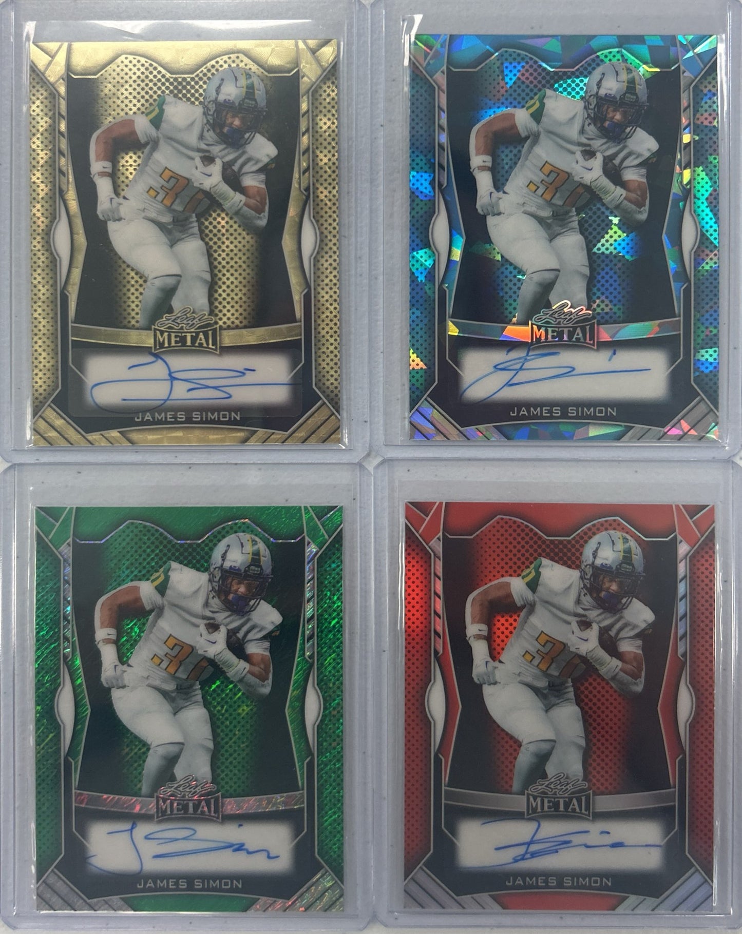 James Simon 2025 Leaf Metal Football Autograph Pack