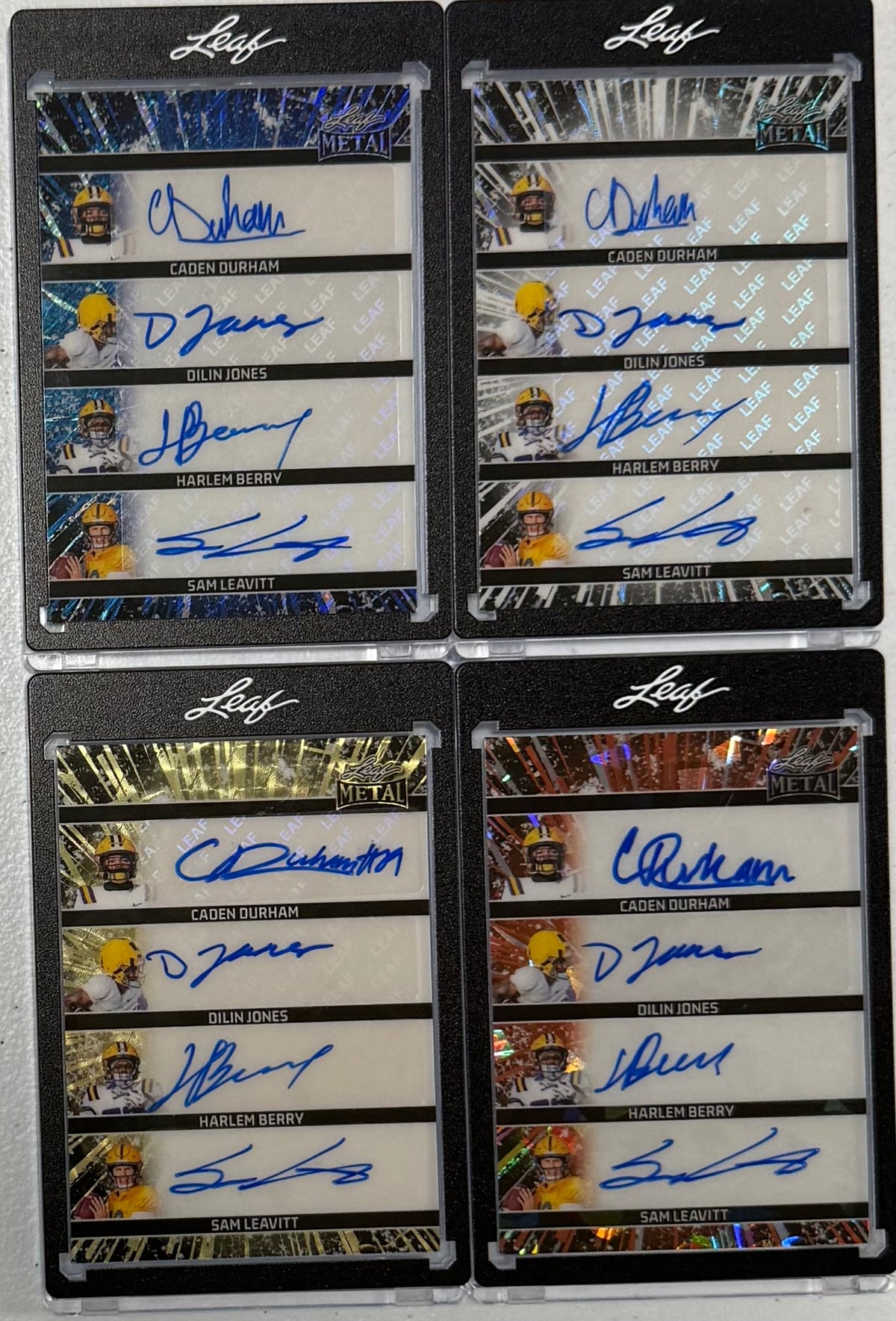 2026 Leaf Metal Louisiana State Team Quad Autograph Card