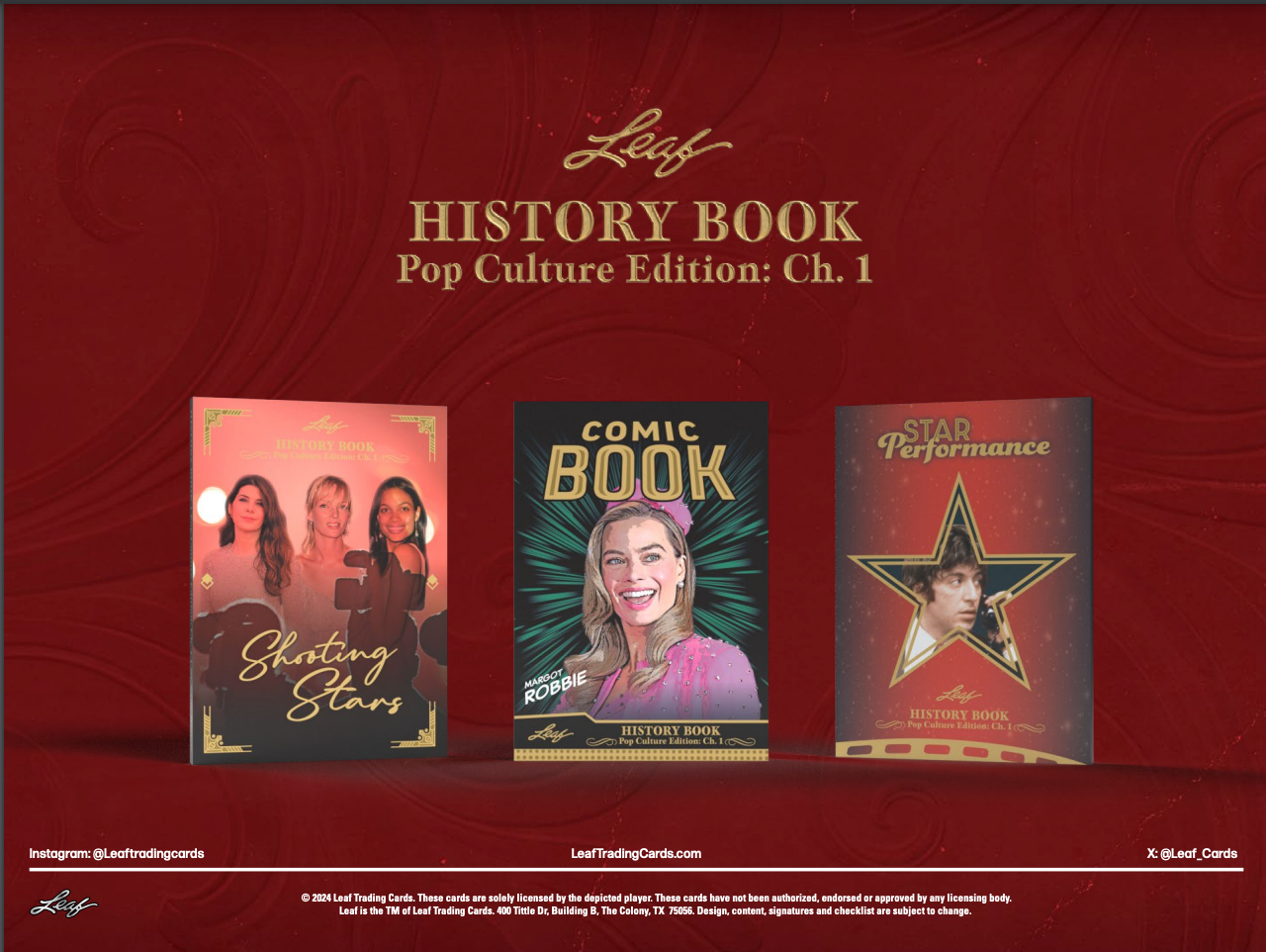 2024 Leaf History Book Pop Culture Edition: Chapter 1 w/ 20 RANDOM PROOF PACKS