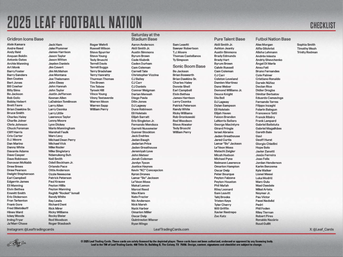 2025 Leaf Football Nation Jumbo