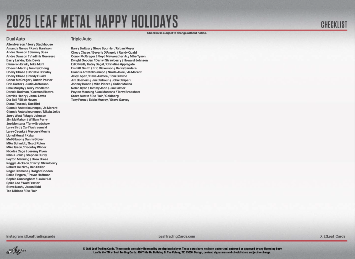 2025 Leaf Metal Happy Holidays