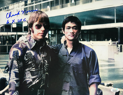 Chuck Norris Signed 11x14 Photo w/ Inscription 6x World Champ JSA COA from Private Signing