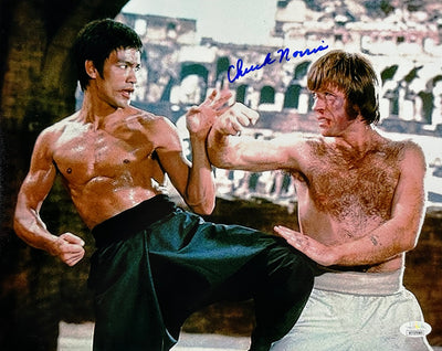 Chuck Norris Signed 11x14 Way of the Dragon Photo w/Quote I am the greatest JSA COA from Private Signing #1028