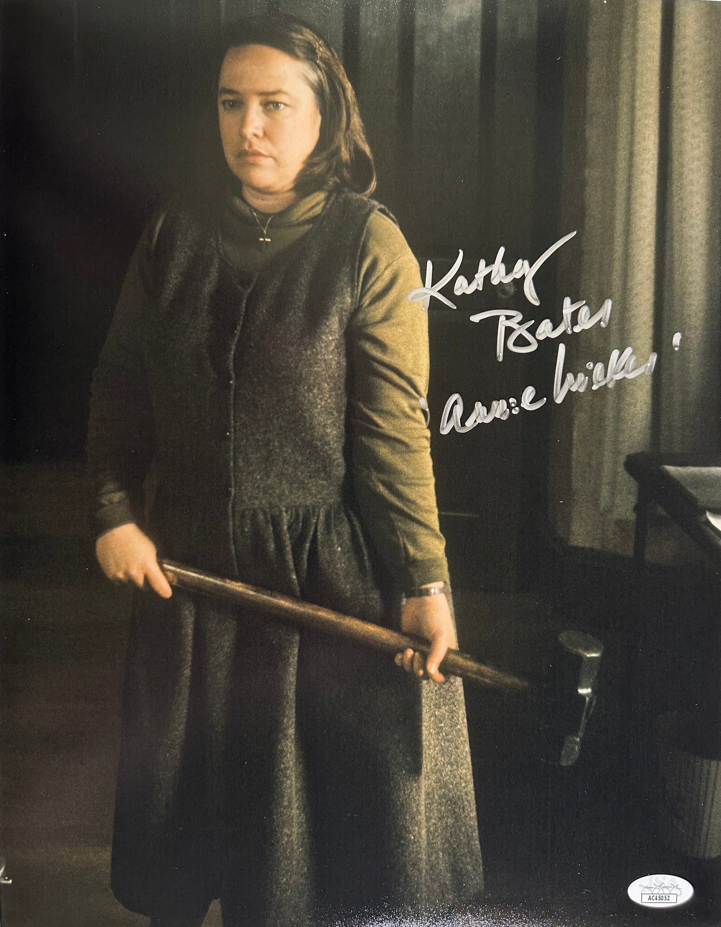 Kathy Bates Signed 11x14 Photo as Annie Wilkes w/Sledgehammer JSA COA from Private Signing