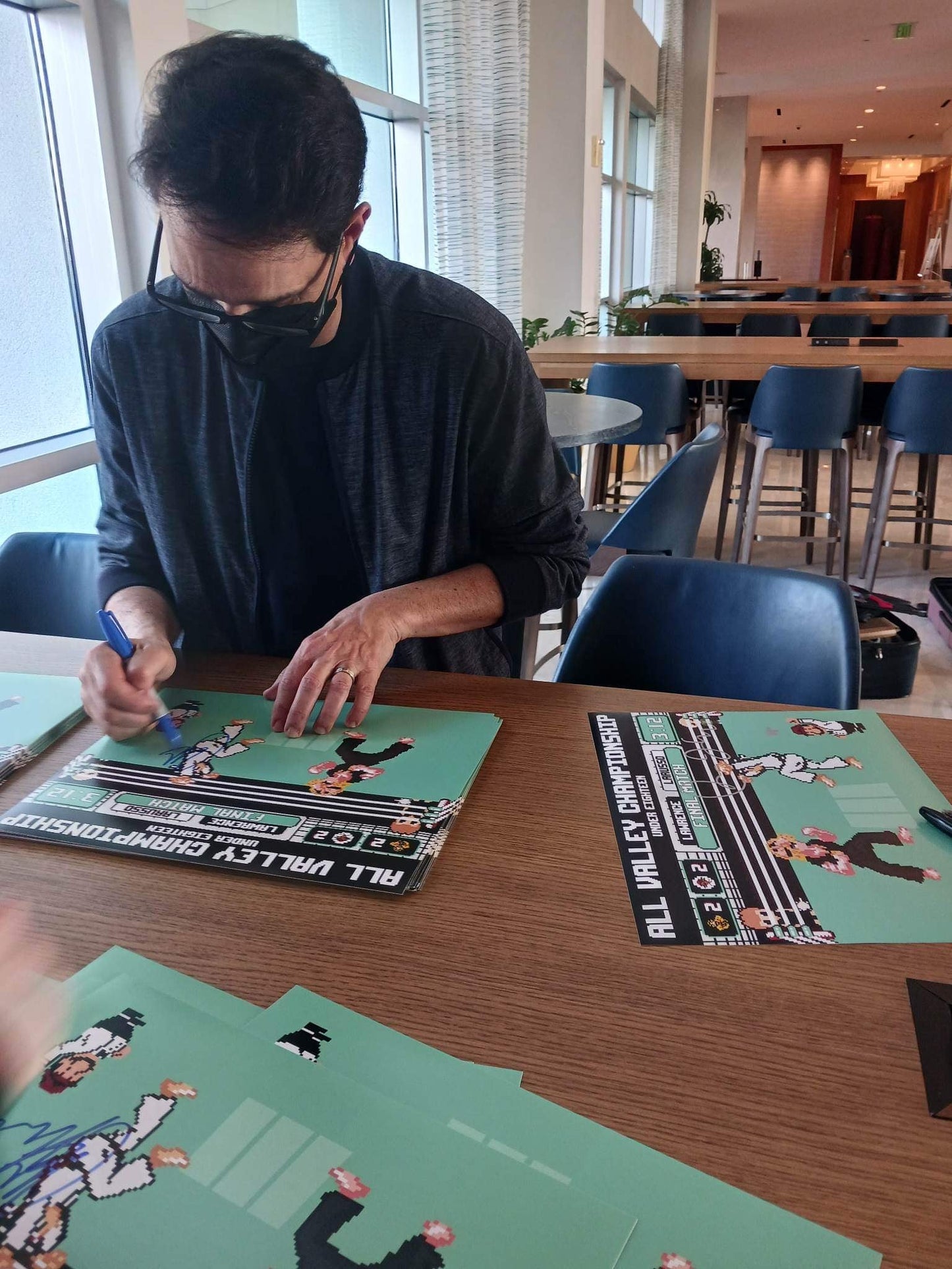 Ralph Macchio & Billy Zabka Signed 11x14 Karate Kid 8-bit Concept Beckett COA from Private Signing