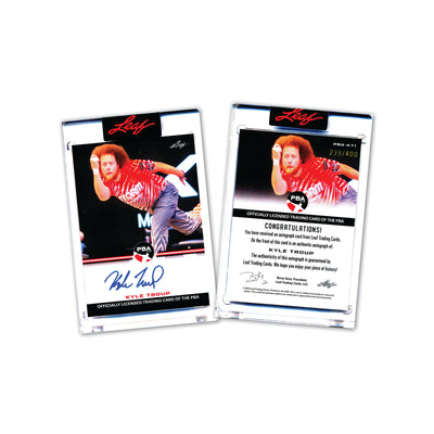 2023 LEAF PBA OFFICIALLY LICENSED AUTOGRAPH CARD KYLE TROUP - 400 PRODUCED!