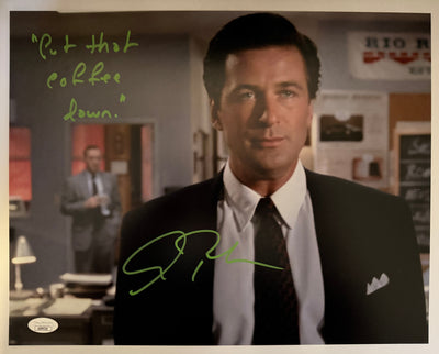 Alec Baldwin Signed 11x14 Photo Put that Coffee Down Glengarry Glen Ross JSA COA from Private Signing