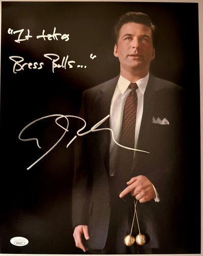 Alec Baldwin Signed 11x14 Photo w/It Takes Brass Balls Inscription Glengarry Glen Ross JSA COA from Private Signing