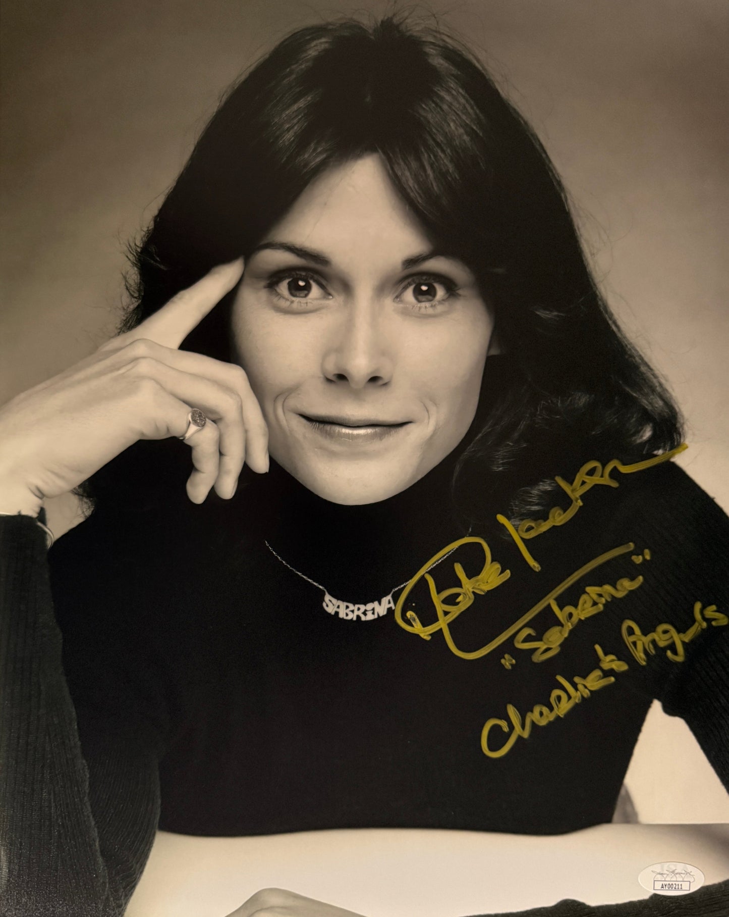Kate Jackson Signed 11x14 Photo Charlie's Angels w/Sabrina Inscription #1143 JSA COA from Private Signing