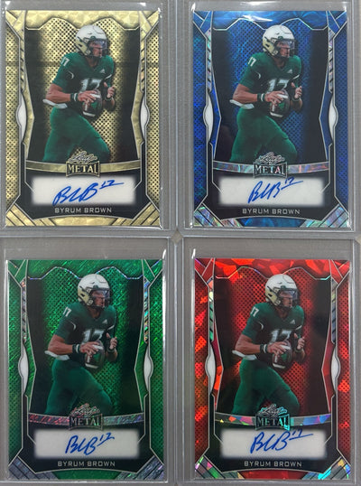 Byrum Brown 2025 Leaf Metal Football Autograph Pack