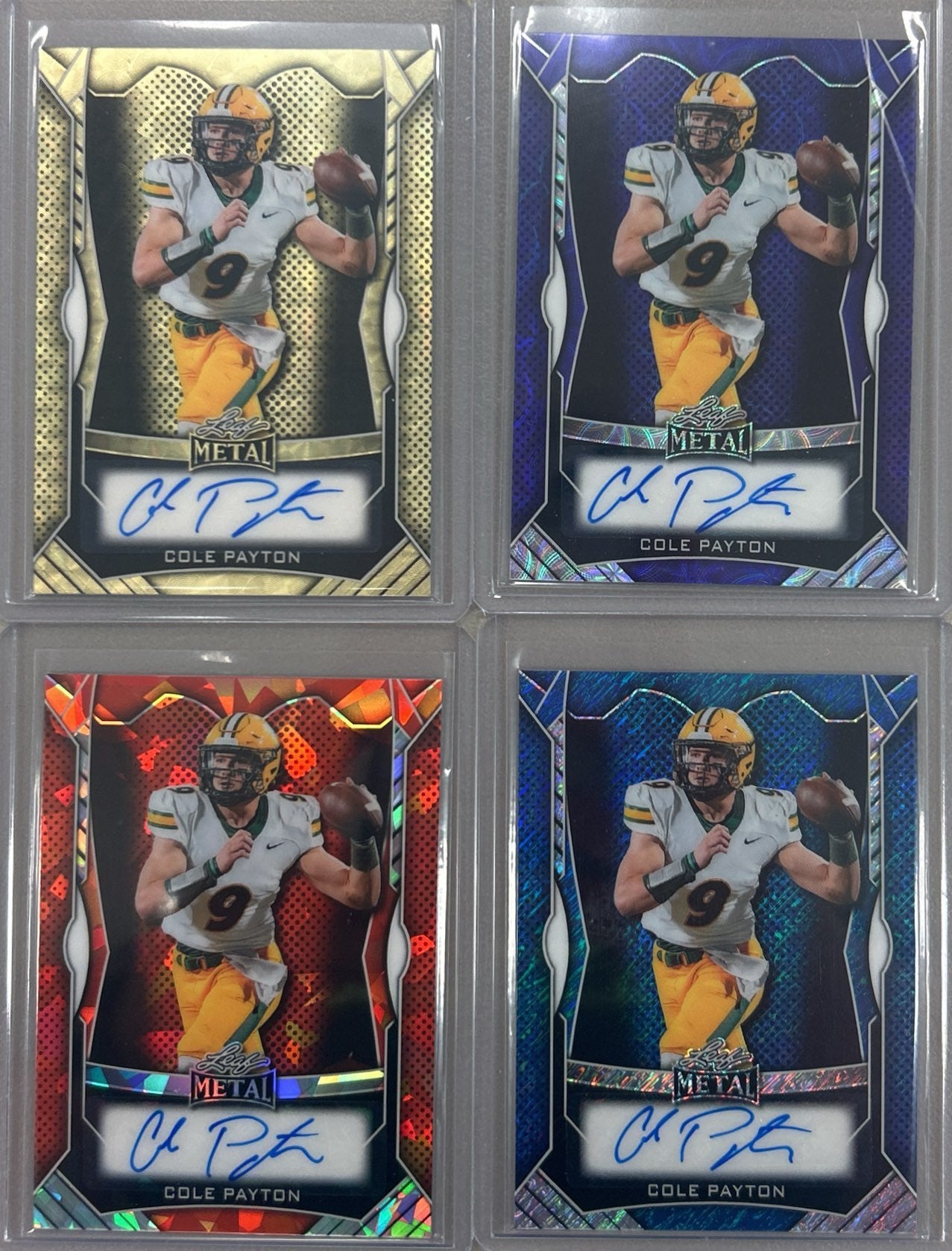 Cole Payton 2025 Leaf Metal Football Autograph Pack