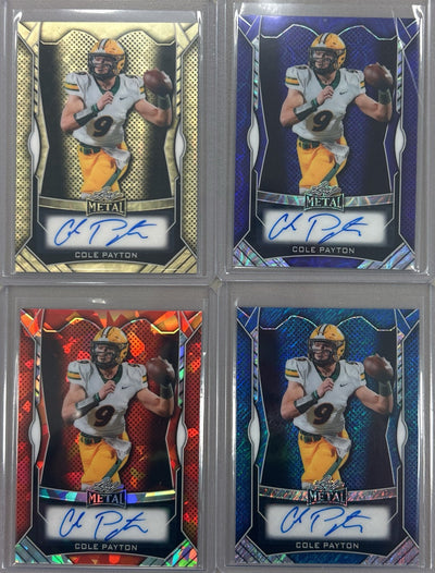 Cole Payton 2025 Leaf Metal Football Autograph Pack