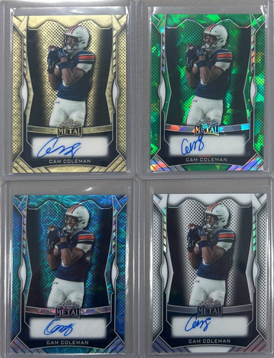 Cam Coleman 2025 Leaf Metal Football Autograph Pack