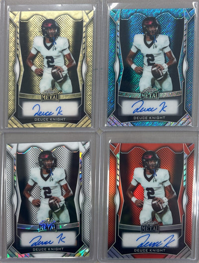 Deuce Knight 2025 Leaf Metal Football Autograph Pack