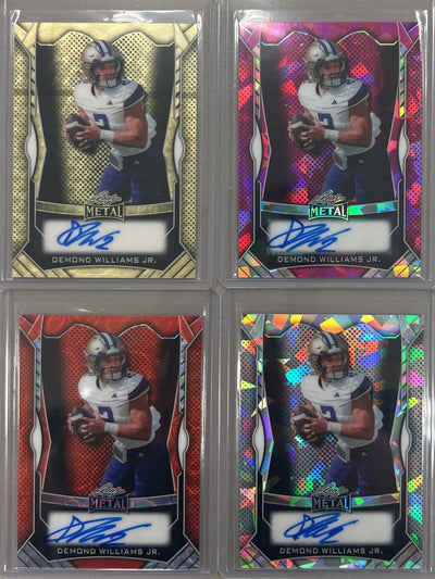 Demond Williams 2025 Leaf Metal Football Autograph Pack