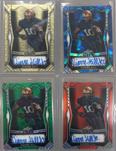 Dierre Hill 2025 Leaf Metal Football Autograph Pack