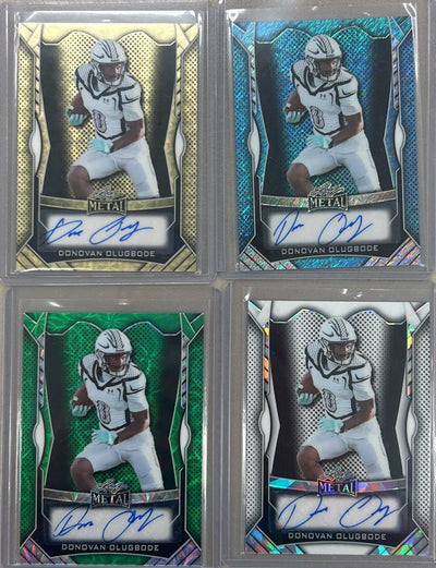 Donovan Olugbode 2025 Leaf Metal Football Autograph Pack
