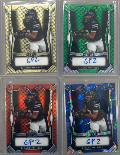 Girard Pringle 2025 Leaf Metal Football Autograph Pack