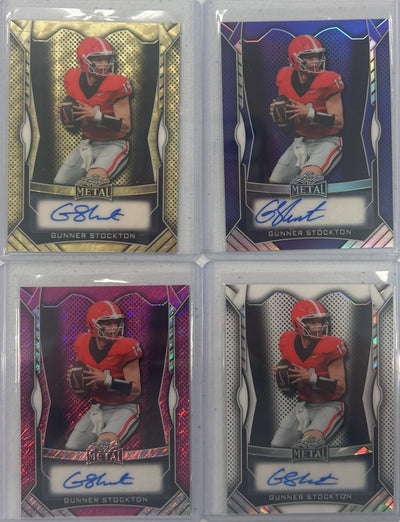 Gunner Stockton 2025 Leaf Metal Football Autograph Pack