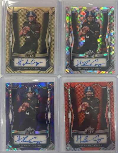Helaman Casuga 2025 Leaf Metal Football Autograph Pack