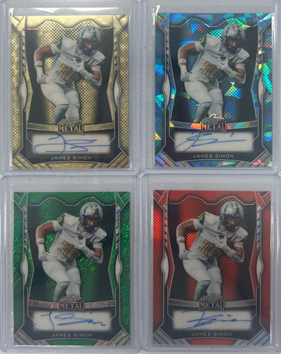 James Simon 2025 Leaf Metal Football Autograph Pack