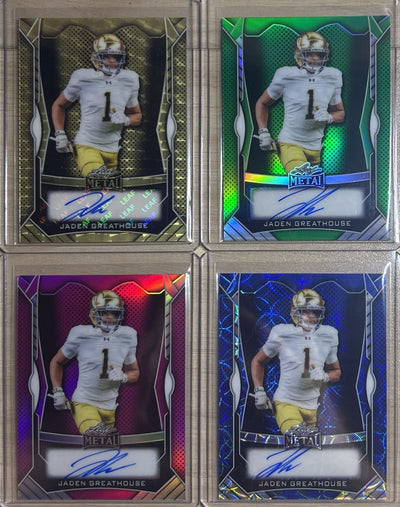 Jaden Greathouse 2025 Leaf Metal Football Autograph Pack