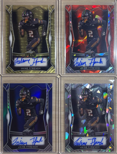 Jamie Ffrench 2025 Leaf Metal Football Autograph Pack