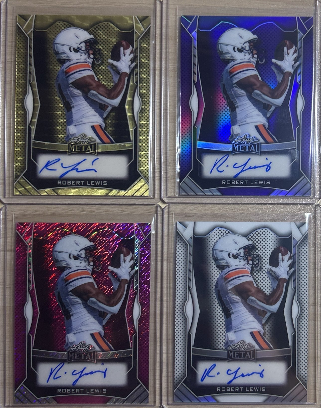 Robert Lewis 2025 Leaf Metal Football Autograph Pack