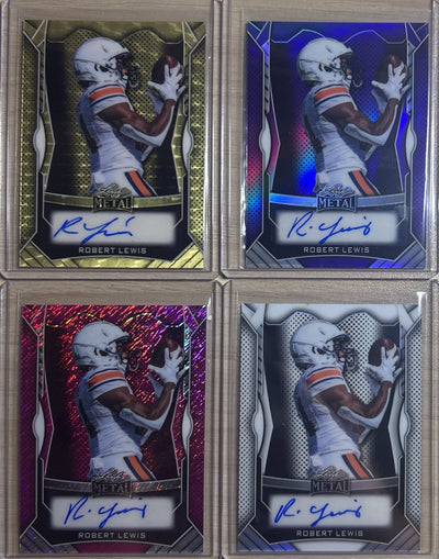 Robert Lewis 2025 Leaf Metal Football Autograph Pack