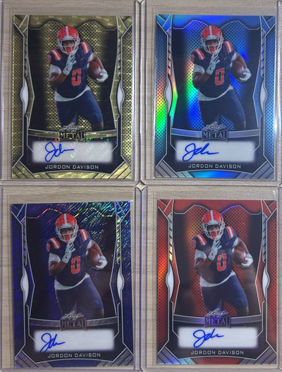 Jordon Davison 2025 Leaf Metal Football Autograph Pack