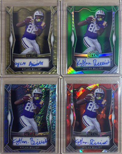 Kylan Billiot 2025 Leaf Metal Football Autograph Pack