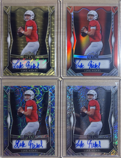 Luke Nickel 2025 Leaf Metal Football Autograph Pack