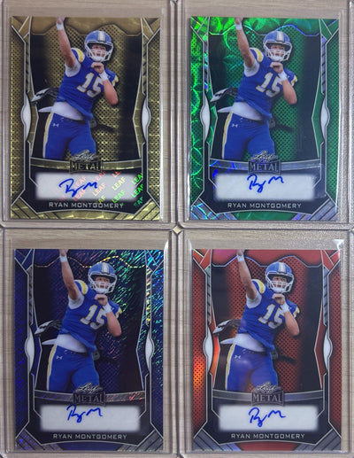 Ryan Montgomery 2025 Leaf Metal Football Autograph Pack