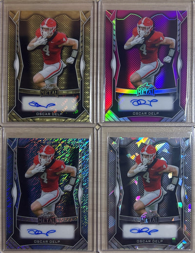 Oscar Delp 2025 Leaf Metal Football Autograph Pack