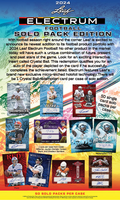 2024 Leaf Electrum Football Solo Edition Pack