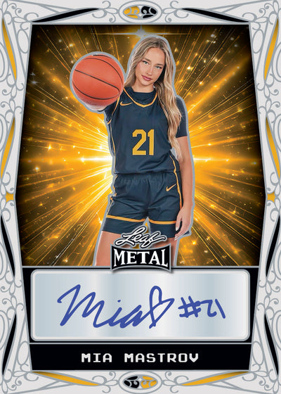 2024 Leaf Metal Mia Mastrov Autographed Card AVAILABLE UNTIL 4/4 OR SOLD OUT!!