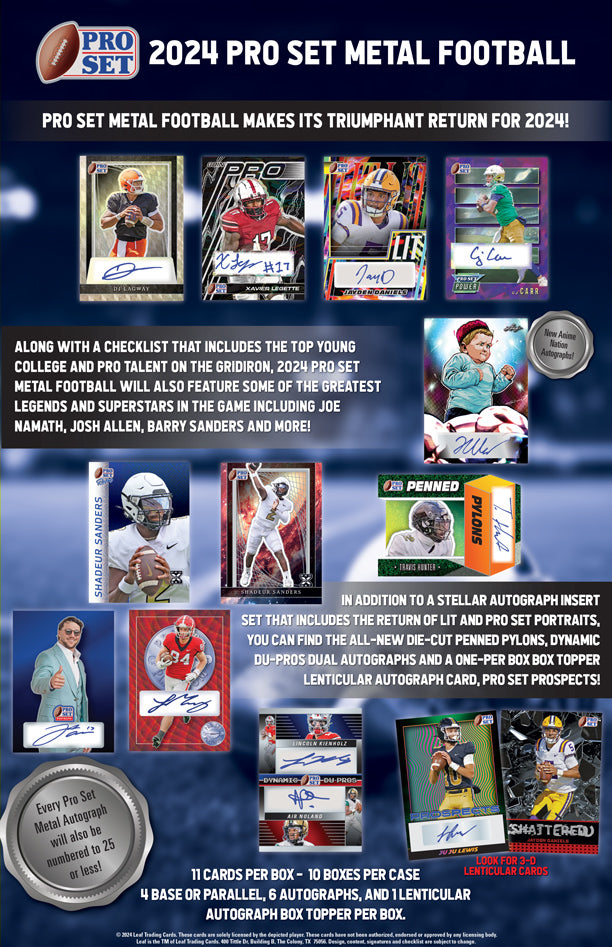 2024 Pro Set Metal Football Box