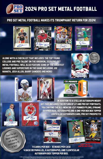 2024 Pro Set Metal Football Box