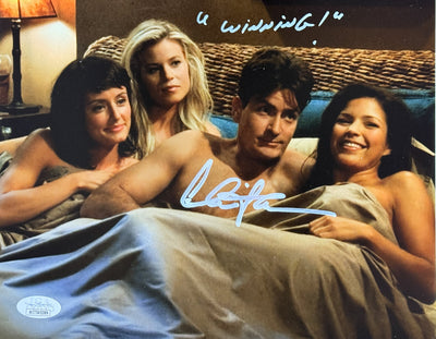 Charlie Sheen Signed 8x10 Photo WINNING! Two and a Half Men JSA COA from Private Signing