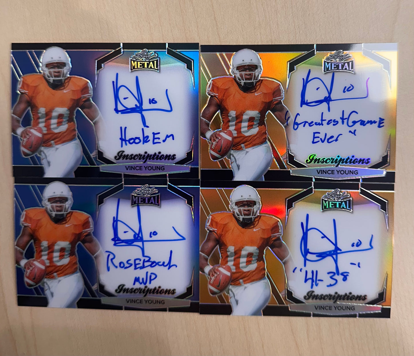 Vince Young On-Card Inscriptions