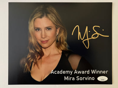 Mira Sorvino Signed 8x10 Photo - Academy Award Winner JSA COA from Private Signing