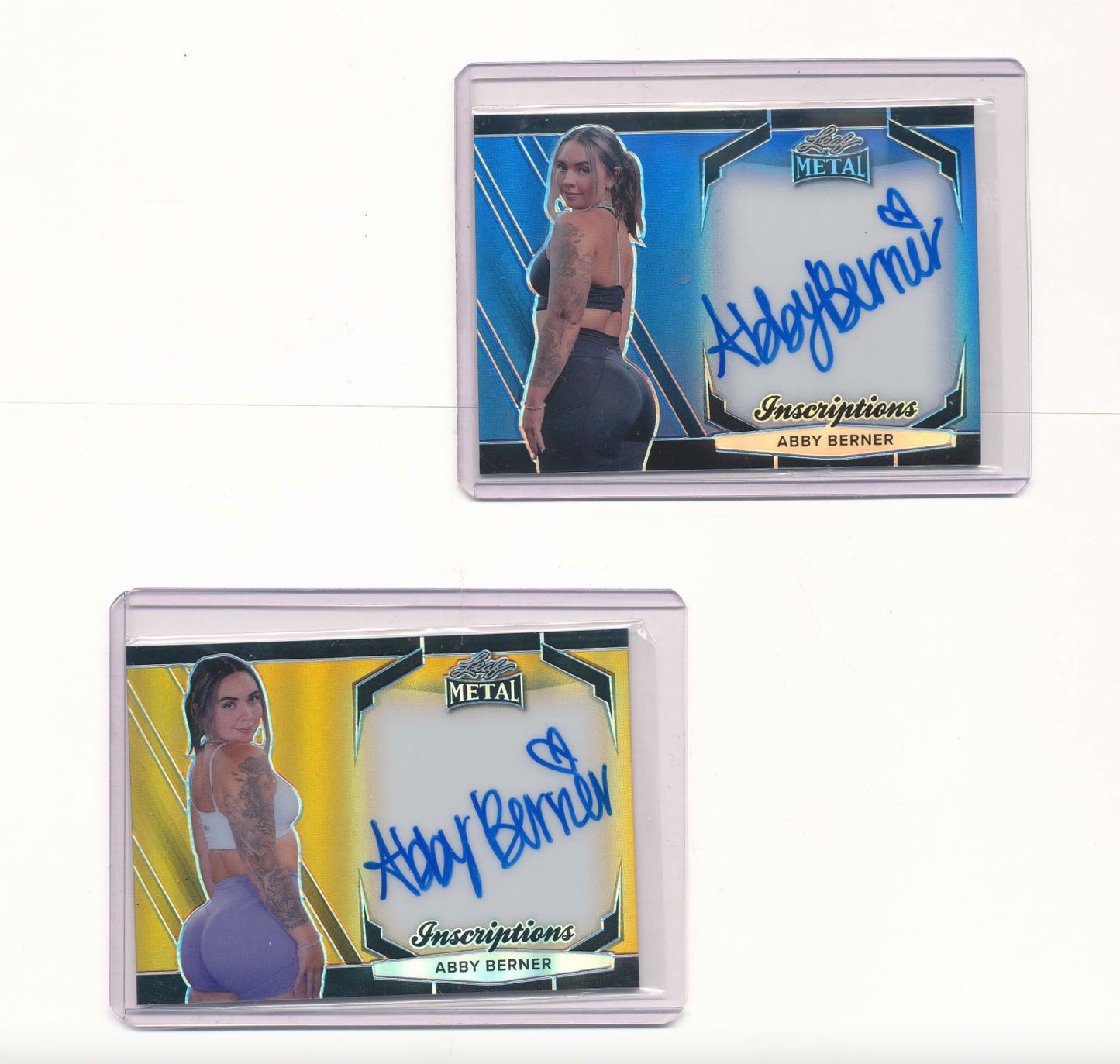 Random Gold or Blue Abby Berner Metal Autographs – Leaf Trading Cards