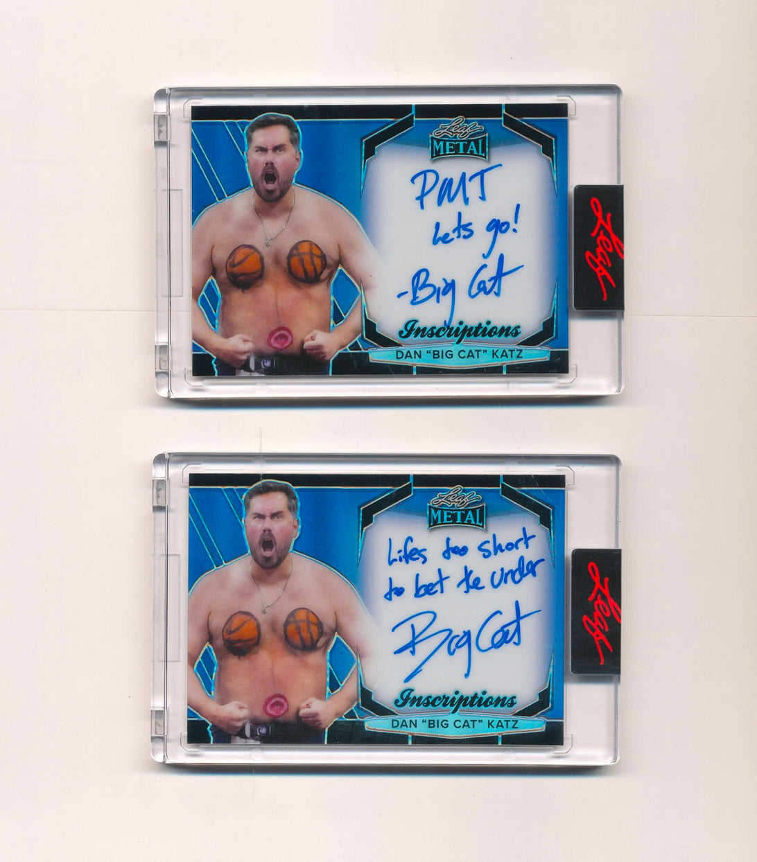 Dan Katz "Big Cat" On-Card Inscriptions