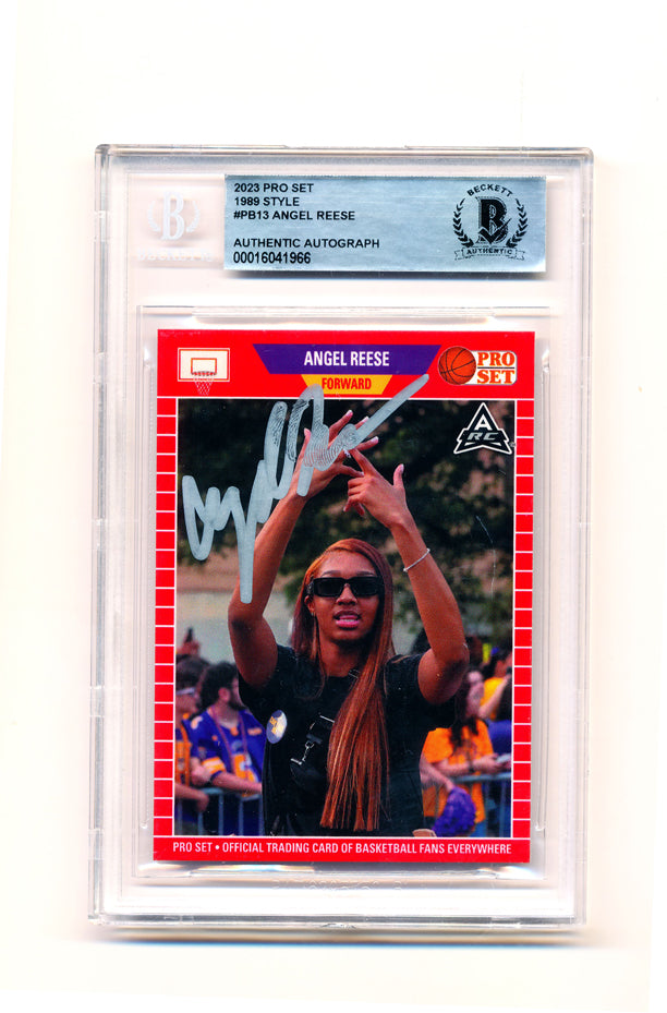 2023 PRO SET (1989 STYLE)  ANGEL REESE (RING POSE) - AUTOGRAPHED ON CARD BY ANGEL!!!! - BECKETT SLABBED AUTHENTIC