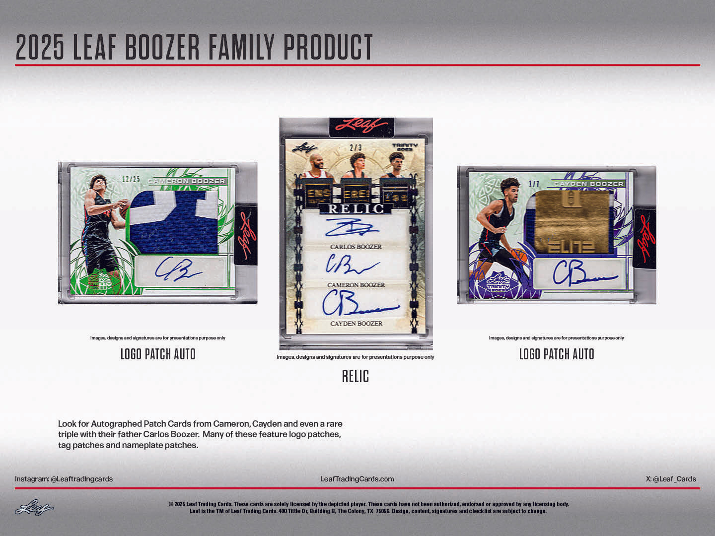 2025 Leaf Boozer Family Product – Leaf Trading Cards