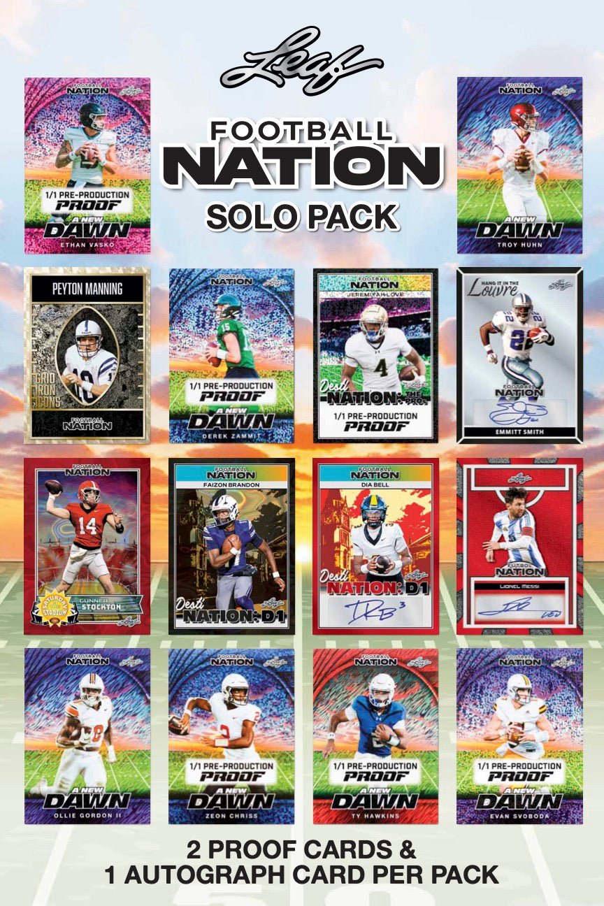 2025 Leaf Football Nation Solo Pack