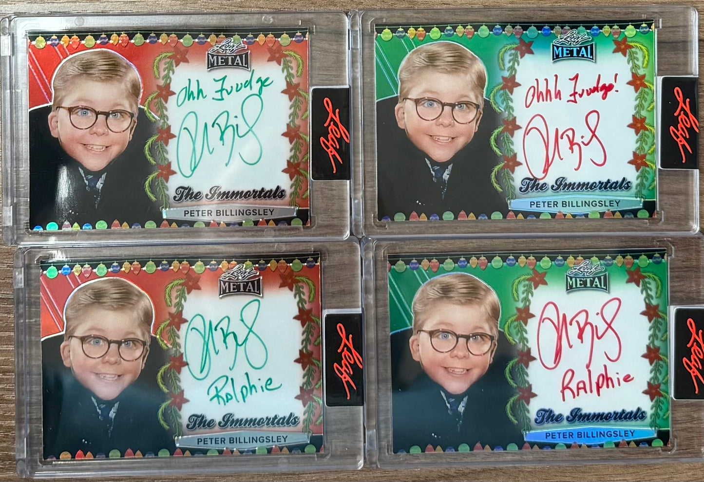 Peter Billingsley on-card Christmas Themed Autographs