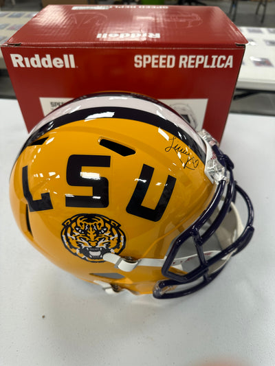 Olivia Dunne Autographed Gold Riddell LSU Full Size Replica Helmet